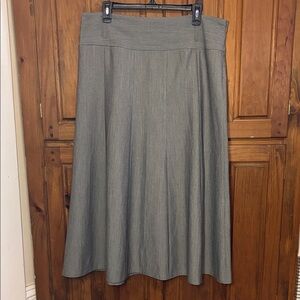 Larry Levine Women's Gray Classic A-Line Midi Skirt Size 14